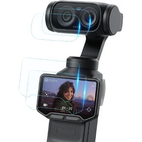 [2+2 Pack Screen & Lens Protector Compatible With Insta360 Luna Ultra, 9H Hardness Tempered Film Screen Protector [Bubble Free] [Easy Installation], Gimbal Camera Accessories in Kuwait