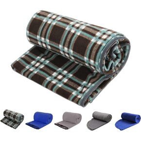 REDCAMP Thicker Fleece Sleeping Bag Liner for Adult, Brown Plaid in Kuwait
