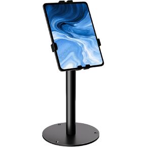 Anti-Theft Kiosk Tablet Stand Metal Tablet Desktop Holder for 7-11" iPad/for Samsung Galaxy Tab/for Kindle with 360° Swivel Locking Clamp Countertop POS Tablet Mount for Desk Black in Saudi Arabia