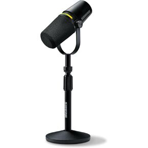 Shure MV7+ USB-C & XLR Podcast Dynamic Mic with Stand - Black in Kuwait
