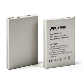 2-Pack Upgraded 2300mAh EN-EL5 Battery for Nikon in Kuwait