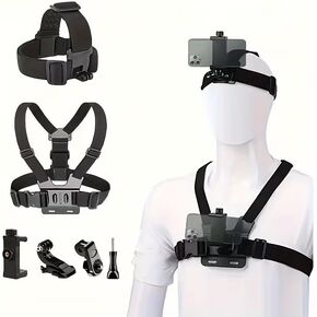 6-Piece Sports Camera Kit: Suitable for GoPro/Phone/Osmo and Other Action Cameras Phone Holder Accessories in Kuwait