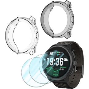 Smartwatch Screen Protector Compatible for Suunto Race 2 Case TPU Soft Frame Cover and Tempered Glass Protective Film (Pack of 3+2) in Kuwait