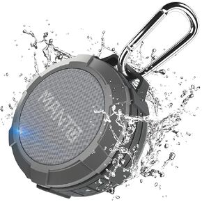 MANTO Bluetooth Speaker IPX5 Waterproof Portable Shower Speaker, 12H Battery, Bluetooth & Micro SD Playback (Up to 32GB, Card Not Included), Compact Design for Travel, Camping, Hiking, and Home in Kuwait