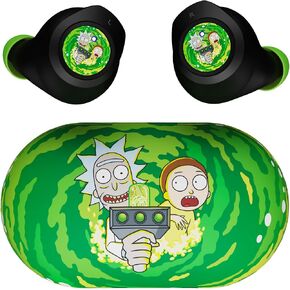 Rick and Morty Portal Wireless Bluetooth Earbuds with Charging Case, Built-in Mic, 30 Hr Playtime, Officially Licensed| Rick and Morty Gifts for Men, Women, Teens and All Fans (Rick and Morty Portals) in Saudi Arabia