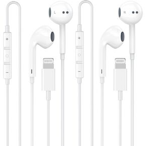 2 Pack for iPhone Headphones Wired Earbuds/Earphones with Built-in Remote to Control Music, Phone Calls, and Volume Compatible with iPhone 14 13 12 11 Pro Max XS XR X 8 7 6 in Kuwait