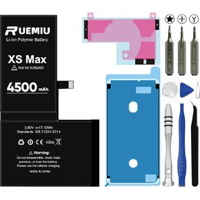 Battery for iPhone Xs Max, Upgraded 4500mAh Durable High-Capacity Replacement with Repair Tool Kit, Compatible with A1921 A2101 A2102 A2104 in Kuwait