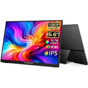 CAPERAVE 17.3" Portable Monitor 4K, 500 Nits 3840 * 2160p 100% Adobe RGB Travel Monitor with Bulit-in Kickstand & Speakers, Portable Computer Monitor, External Monitors for Laptop PC Xbox Switch PS4/5 in Kuwait