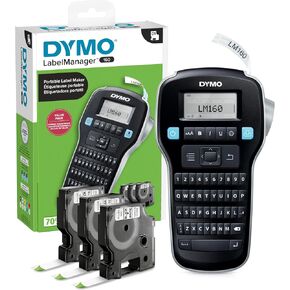 DYMO LabelManager 160 Label Maker Bundle with 3 D1 Label Cassettes, Portable Handheld, QWERTY Keyboard, One-Touch Smart Keys, Large Display, Home & Office Organization in Kuwait