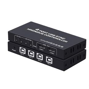 4 Ports USB Synchronizer， Mouse and Keyboard Switch Frequency Division Through The Screen，KVM Windows/Linux/Android/MAC Shared Controller in Kuwait