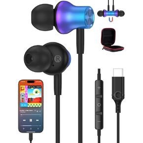 USB C in Ear Earbuds for iPhone 17 Pro Max 16 Plus 15 Pro Purple in Kuwait