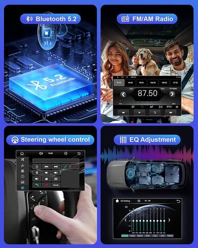 Single Din Touchscreen Car Stereo, Wireless CarPlay, Motorized 7" Flip Out in Kuwait