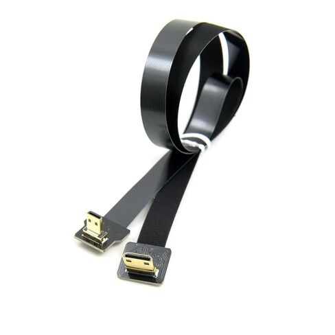 chenyang CYFPV Micro HDMI to Mini HDMI Extension FPC Flat Cable 1080P 90 Degree Down Angled 0.5M in Kuwait