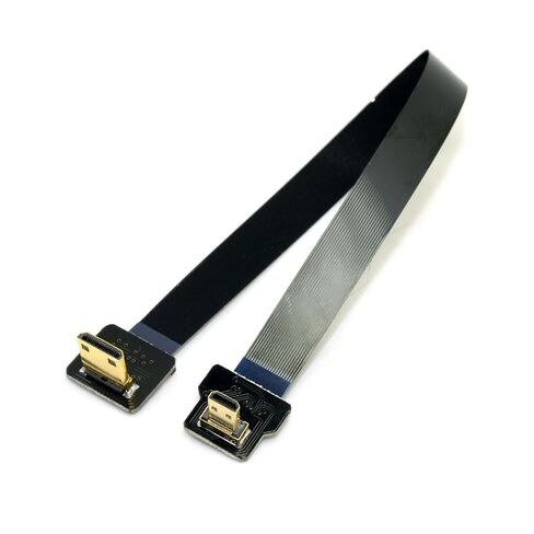 chenyang CYFPV Micro HDMI to Mini HDMI Extension FPC Flat Cable 1080P 90 Degree Down Angled 0.5M in Kuwait