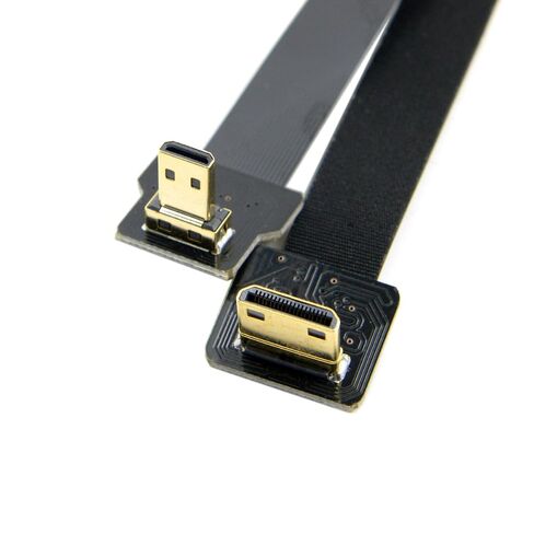 chenyang CYFPV Micro HDMI to Mini HDMI Extension FPC Flat Cable 1080P 90 Degree Down Angled 0.5M in Kuwait