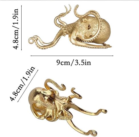 Creative Octopus Mobile Phone Bracket Golden Octopus Lazy People Watch Drama Mobile Phone Desktop Bracket Signature Pen Bracket Decorative Ornaments (1pcs) in Saudi Arabia
