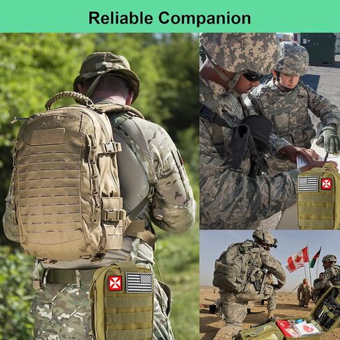 Survival Kit 256 in 1, First Aid Kit Survival Gear Tools Trauma Kit with Molle Pouch for Outdoor, Camping, Hunting, Hiking, Earthquake, Home, Office, Gifts for Men Dad Husband Women in Kuwait