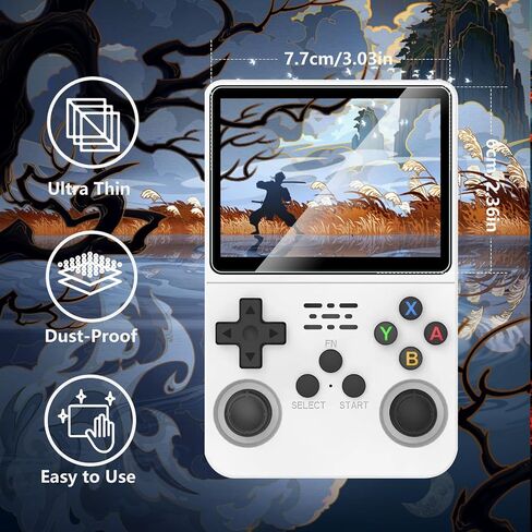Screen Protectors Compatible with R36S/R35S/RGB20S 3.5", 3 Pack Replacement Tempered Glass Film 9H Hardness for Handheld Game Console, Anti-Fingerprint Films Anti-Glare in Saudi Arabia