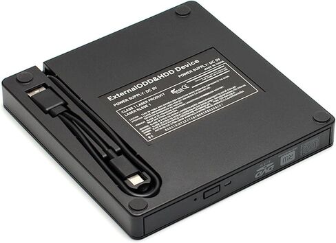 USB 3.0 Type-C External Optical Drive Enclosure, 12.7mm 9.5mm Portable CD-ROM Case for Laptop, Plug & Play Mobile Hard Disk Box in Saudi Arabia