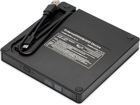 USB 3.0 Type-C External Optical Drive Enclosure, 12.7mm 9.5mm Portable CD-ROM Case for Laptop, Plug & Play Mobile Hard Disk Box in Saudi Arabia