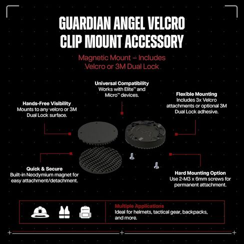 Guardian Angel Velcro Clip Mount - Magnetic Mount with Screw-in in Kuwait