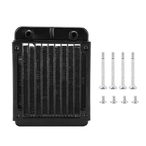 120mm Aluminum Water Cooling Radiator 10 Tubes – for PC Liquid Cooling Systems, U-Shaped Fins Enhanced Heat Dissipation, for 8-10mm Tubing in Saudi Arabia