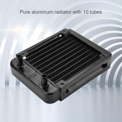 120mm Aluminum Water Cooling Radiator 10 Tubes – for PC Liquid Cooling Systems, U-Shaped Fins Enhanced Heat Dissipation, for 8-10mm Tubing in Saudi Arabia