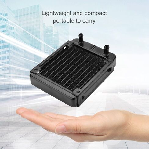 120mm Aluminum Water Cooling Radiator 10 Tubes – for PC Liquid Cooling Systems, U-Shaped Fins Enhanced Heat Dissipation, for 8-10mm Tubing in Saudi Arabia