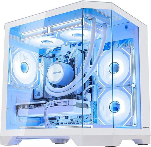 AI Gaming PC Desktop, Radeon RX 9060 XT 16GB, AMD Ryzen 7 7800X3D, 32GB DDR5 RAM, 1TB PCIe SSD, 240mm AIO & ARGB Software Fan Light Control, 850W PSU, Windows 11 Prebuilt Tower Computer in Kuwait