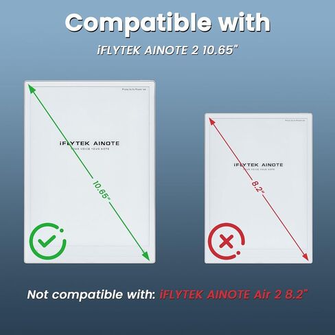 iFLYTEK AINOTE 2 Protective Case, Gray Folio Cover for 10.65" E Ink Tablet in Kuwait