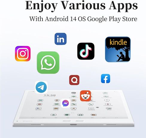 Bigme B10 Color E-Ink eReader Tablet 10.3" Epaper Tablet with 8GB +256GB, Fingerprint Unlock, 4G Connectivity, Stylus Pen, Android Ebook Readers Device with Octa Core 2.6Hz, Long Battery Life White1 in Saudi Arabia