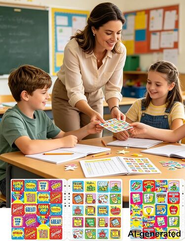 Over 2880 PCS Teacher Classroom Motivational Stickers for Kids Adorable Teacher Cute Stickers for Students Reward Positive Sticker for Class School Supplies Rewards Charts in Kuwait