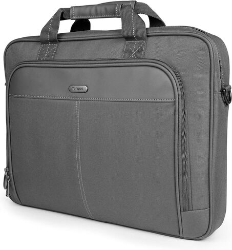 Targus 15-16 Inch Slim Lightweight Laptop Briefcase, Black - Messenger and Shoulder Bag with Padded Compartment and Trolley Strap for 16" Laptops (TCT027US) in Kuwait