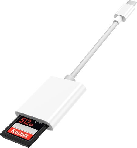 USB C SD Card Reader for iPhone,USB-C Memroy Card Reader USB C to SD Card Adapter Trail Game Camera Viewer for 15/iPad/MacBook Air/Pro iMac Android Galaxy S22/S23 (White) in Kuwait