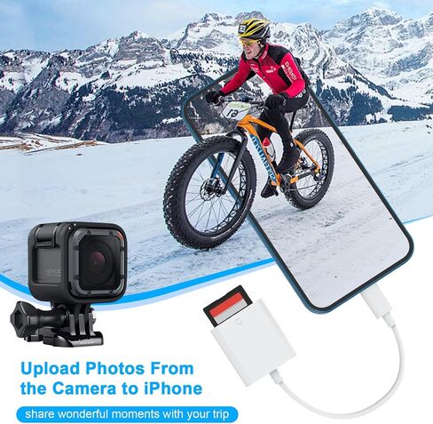 USB C SD Card Reader for iPhone,USB-C Memroy Card Reader USB C to SD Card Adapter Trail Game Camera Viewer for 15/iPad/MacBook Air/Pro iMac Android Galaxy S22/S23 (White) in Kuwait