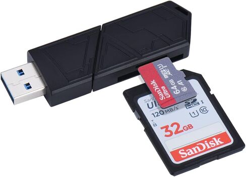 3 in 1 SD Card Reader for iPhone iPad with USB A & Type C SD Memory Card Reader for iPhone/iPad/Android/MacBook/PC/Tablet/Camera/Hard Disk/Flash Drive Plug and Play in Kuwait