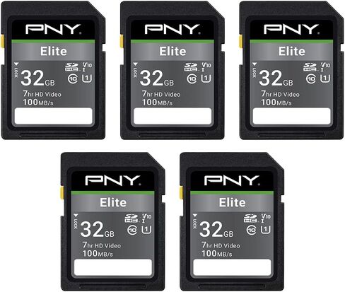Muddy Outdoors SD Card Reader/Viewer w/ 4.3" LCD Screen, Multicolor, One Size (MUD-CRV43HD) & PNY 32GB Elite Class 10 U1 V10 SDHC Flash Memory Card 5-Pack - 100MB/s Read, Class 10, U1 Full HD in Kuwait