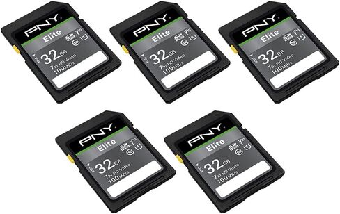 Muddy Outdoors SD Card Reader/Viewer w/ 4.3" LCD Screen, Multicolor, One Size (MUD-CRV43HD) & PNY 32GB Elite Class 10 U1 V10 SDHC Flash Memory Card 5-Pack - 100MB/s Read, Class 10, U1 Full HD in Kuwait