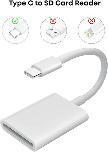 USB C SD Card Reader - Type-C to SD Camera/Phone/Pad Memory Reader Adapter in Kuwait