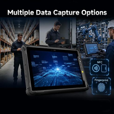 M10N Rugged Tablet, 10.1" Windows 11 Pro Industrial Tablet, 1000 Nits Sunlight Readable Display, Intel N150, 8GB+128GB, 4G LTE, Wi-Fi 6, GPS/NFC, IP65 Heavy-Duty Outdoor PC for Field Work in Kuwait