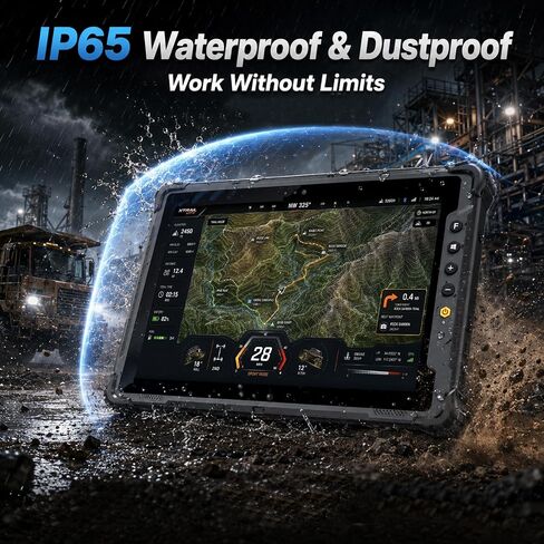 M10N Rugged Tablet with HW N4680 Barcode Scanner, 10.1" Windows 11 Pro Industrial Tablet, 1000 Nits Sunlight Readable, Intel N150, 8+128GB, 4G LTE, WiFi 6, IP65 Heavy-Duty PC for Warehouse in Kuwait