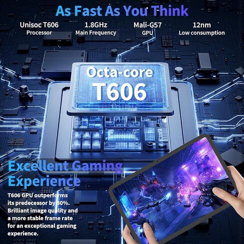 10 Inch Tablet, 2026 Android 15 Tablet with Keyboard, 26GB+256GB+2TB Expand in Kuwait