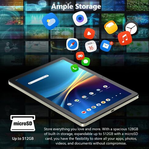 acer Iconia V10-21-82CD Tablet | 10.1" 1920 x 1200 IPS 16:10 Touch Display | MediaTek Helio G80 Octa-Core CPU | 4GB RAM | 128GB eMMC | WiFi-5 | 5MP & Rear 8MP Webcam | Bumper Case | Android 14 in Kuwait