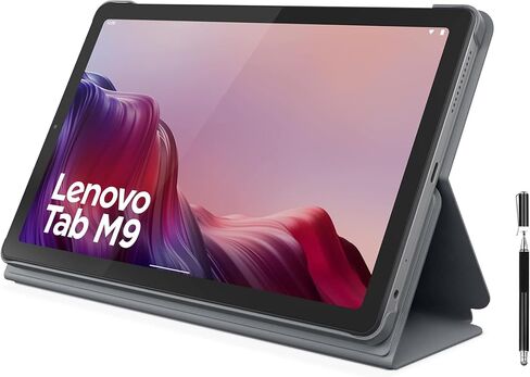 Lenovo Tab M9 Tablet, 9" HD, 3GB Memory, 32GB Storage, Android 12 or Later, Long Battery Life, Folio Case Included, Gray with TGY Accessories in Kuwait