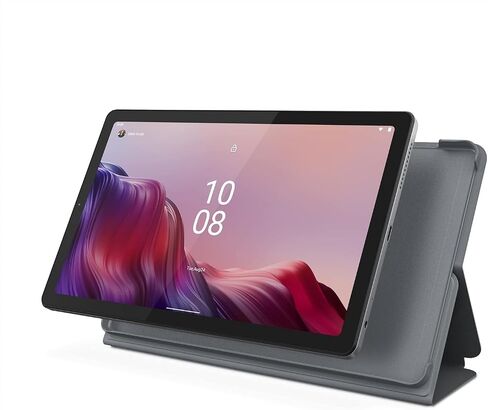 Lenovo Tab M9 Tablet, 9" HD, 3GB Memory, 32GB Storage, Android 12 or Later, Long Battery Life, Folio Case Included, Gray with TGY Accessories in Kuwait