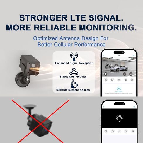 No WiFi Security Camera Indoor with 4G LTE Cellular SIM Card, 2K Live View in Kuwait