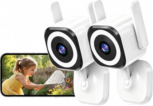 2K Indoor Outdoor Security Cameras for Home Security, Baby Monitor, 2Pack in Kuwait