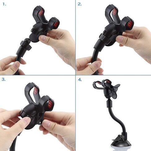 ivoler Car Phone Mount Windshield, Long Arm Clamp Universal Windshield in Kuwait