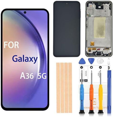 OEM Screen Replacement with Black Frame for Samsung Galaxy A36 SM-A366U1 in Kuwait