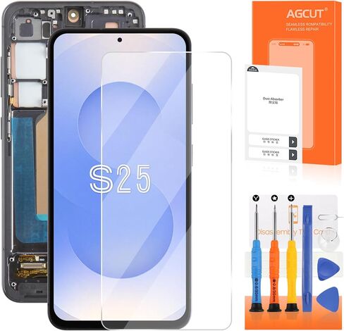 OLED for Samsung Galaxy S25 Screen Replacement for Samsung S25 LCD Display SM-S931B SM-S931W SM-S931U LCD Digitizer Touch Screen Assembly with Frame (Support Fingerprint) in Kuwait